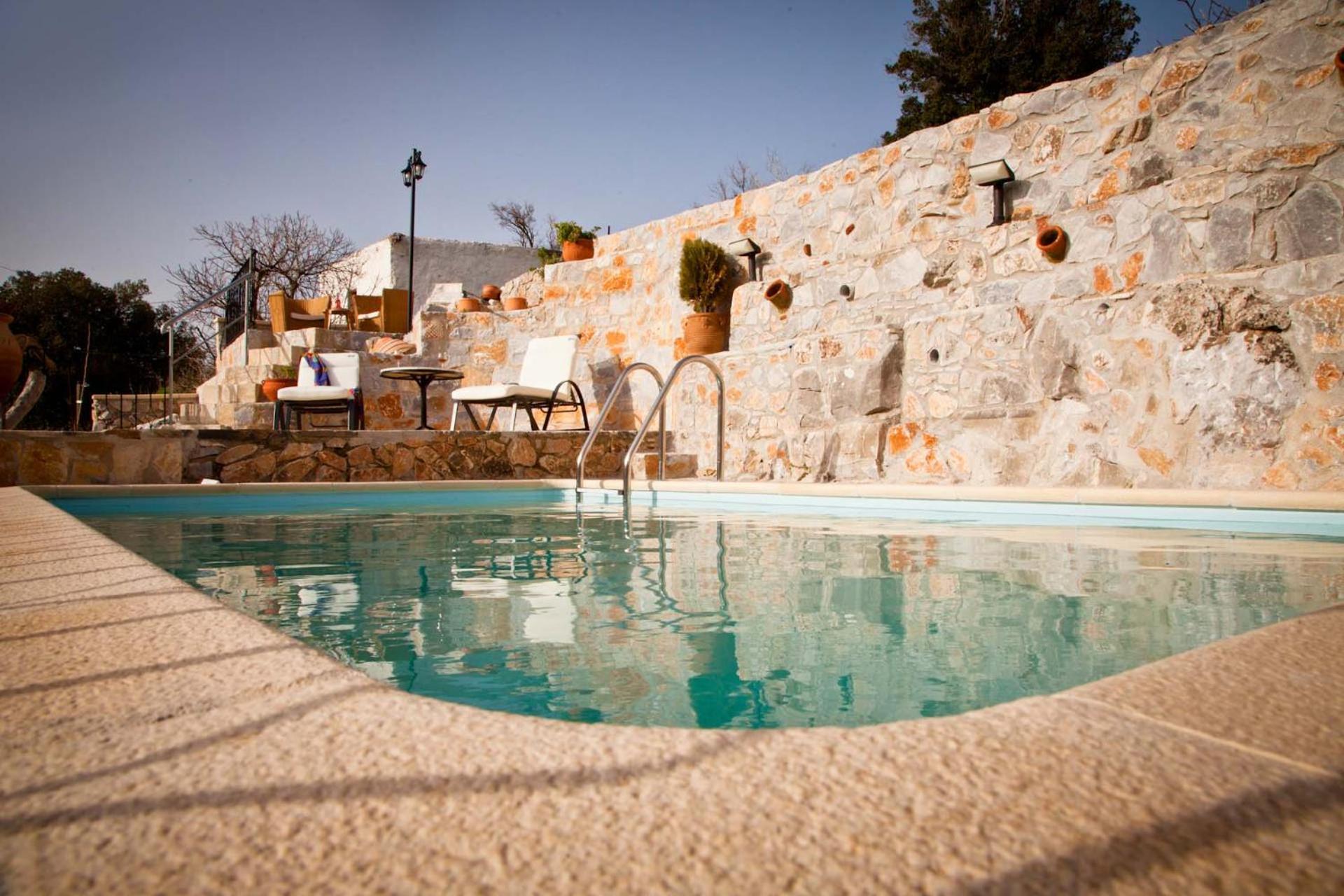 Stone Built Villa Galatia, Poolside & Perfect View Karés Exteriér fotografie
